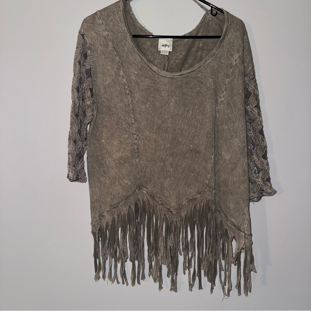 Daytrip Gray boho top
